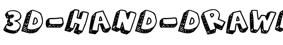font 3D-Hand-Drawns download