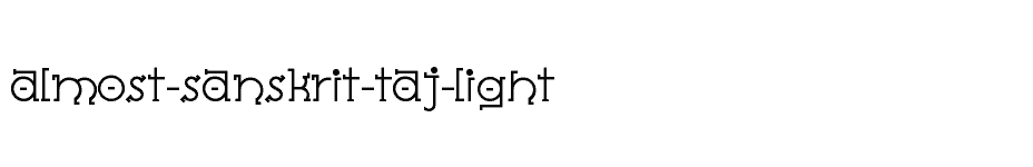 font Almost-Sanskrit-Taj-Light download