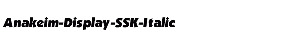 font Anakeim-Display-SSK-Italic download