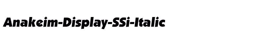 font Anakeim-Display-SSi-Italic download