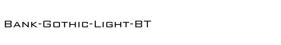 font Bank-Gothic-Light-BT download