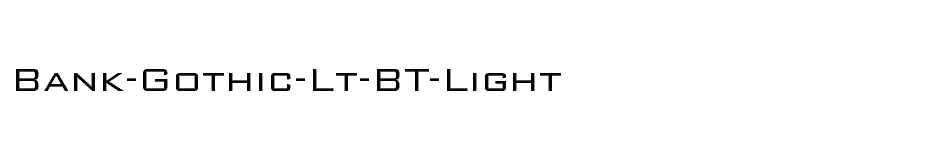 font Bank-Gothic-Lt-BT-Light download