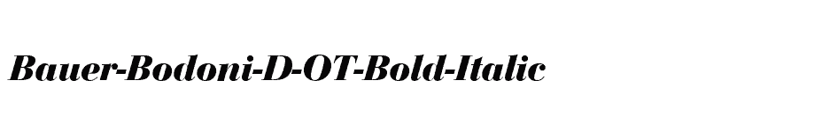font Bauer-Bodoni-D-OT-Bold-Italic download