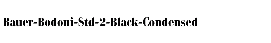font Bauer-Bodoni-Std-2-Black-Condensed download