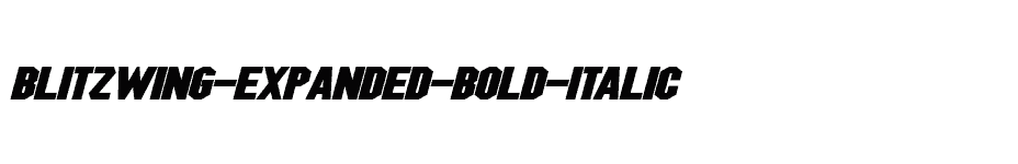 font Blitzwing-Expanded-Bold-Italic download