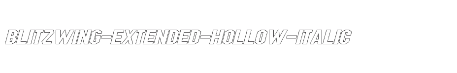font Blitzwing-Extended-Hollow-Italic download