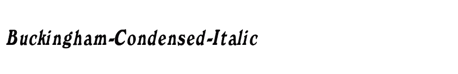 font Buckingham-Condensed-Italic download