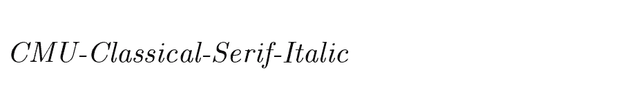 font CMU-Classical-Serif-Italic download