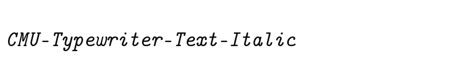font CMU-Typewriter-Text-Italic download