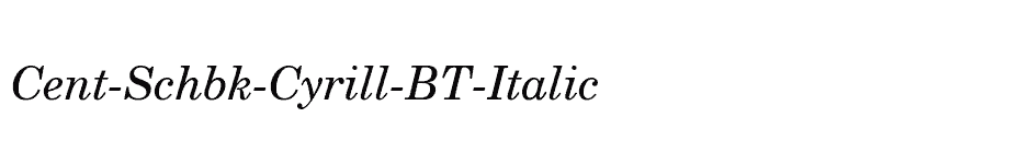 font Cent-Schbk-Cyrill-BT-Italic download