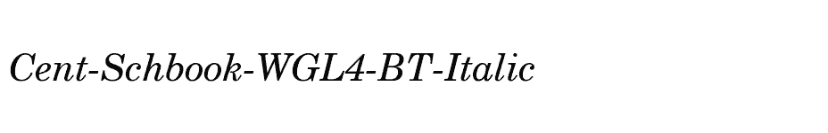font Cent-Schbook-WGL4-BT-Italic download