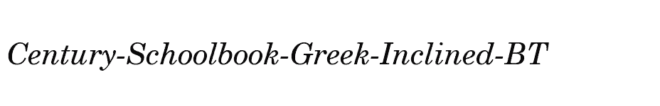 font Century-Schoolbook-Greek-Inclined-BT download