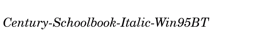 font Century-Schoolbook-Italic-Win95BT download