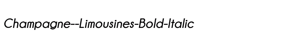 font Champagne--Limousines-Bold-Italic download