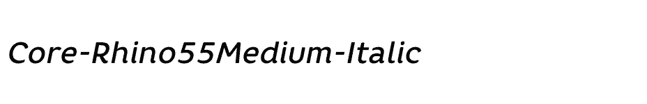 font Core-Rhino55Medium-Italic download