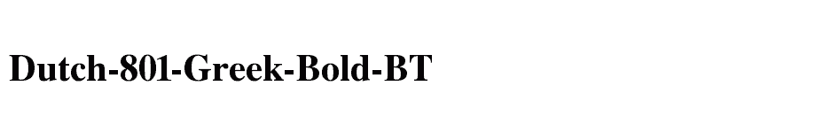 font Dutch-801-Greek-Bold-BT download