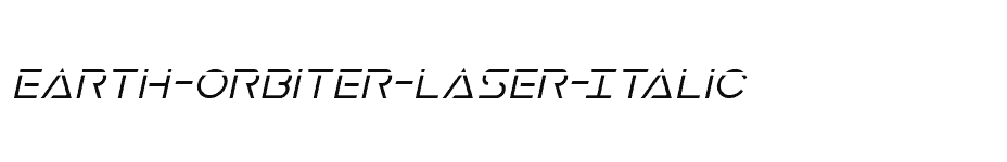 font Earth-Orbiter-Laser-Italic download