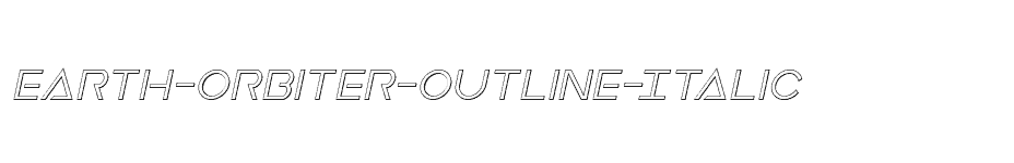 font Earth-Orbiter-Outline-Italic download