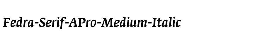 font Fedra-Serif-APro-Medium-Italic download