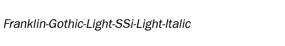 font Franklin-Gothic-Light-SSi-Light-Italic download