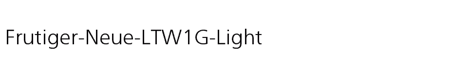 font Frutiger-Neue-LTW1G-Light download