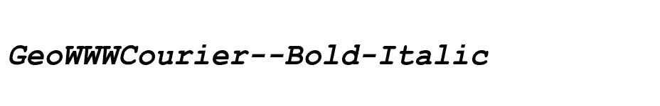 font GeoWWWCourier--Bold-Italic download