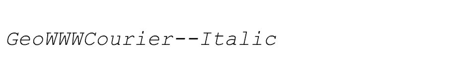 font GeoWWWCourier--Italic download