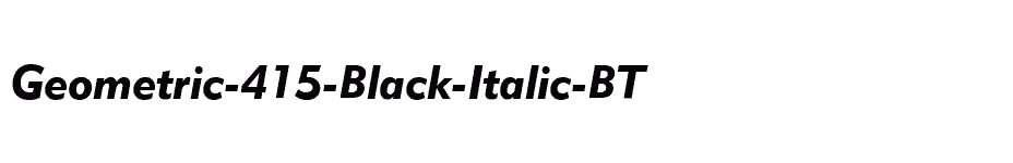 font Geometric-415-Black-Italic-BT download