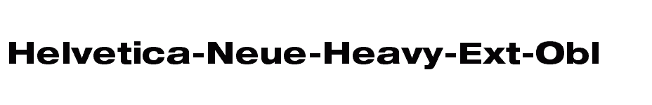 font Helvetica-Neue-Heavy-Ext-Obl download