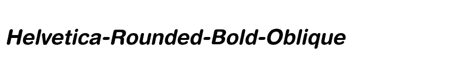font Helvetica-Rounded-Bold-Oblique download