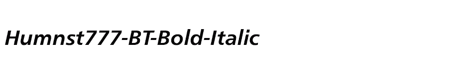 font Humnst777-BT-Bold-Italic download