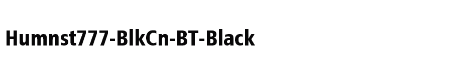 font Humnst777-BlkCn-BT-Black download