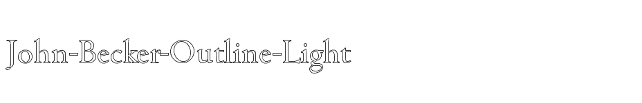 font John-Becker-Outline-Light download