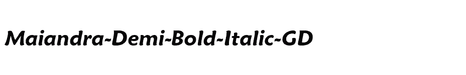 font Maiandra-Demi-Bold-Italic-GD download