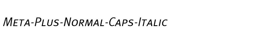font Meta-Plus-Normal-Caps-Italic download