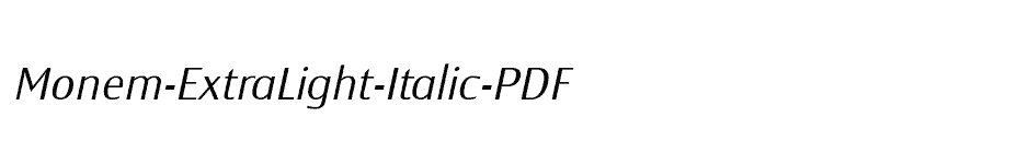 font Monem-ExtraLight-Italic-PDF download