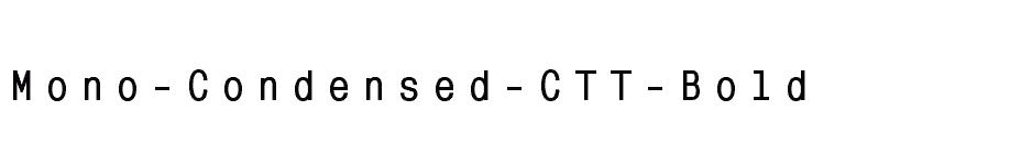 font Mono-Condensed-CTT-Bold download