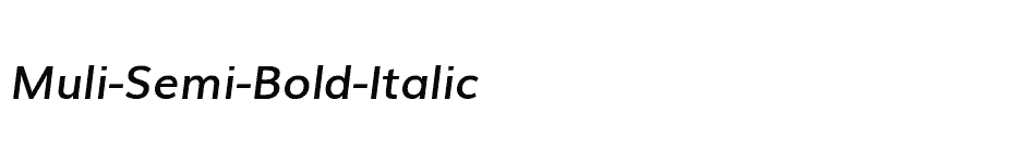 font Muli-Semi-Bold-Italic download