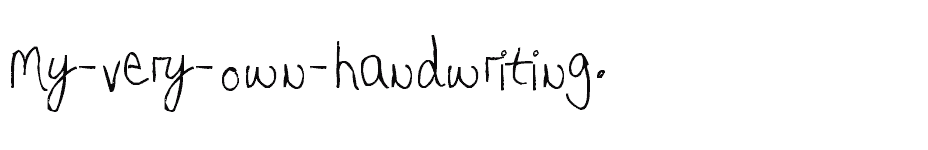 font My-very-own-handwriting. download