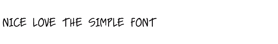 font NICE-LOVE-THE-SIMPLE-FONT download