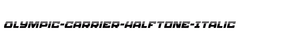 font Olympic-Carrier-Halftone-Italic download