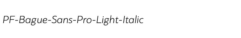 font PF-Bague-Sans-Pro-Light-Italic download
