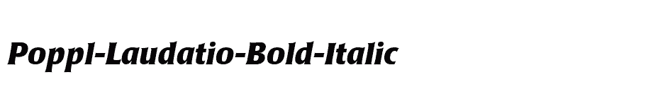 font Poppl-Laudatio-Bold-Italic download
