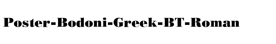 font Poster-Bodoni-Greek-BT-Roman download