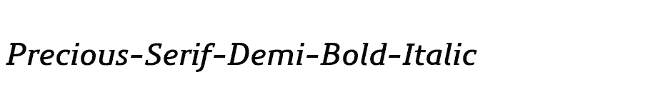 font Precious-Serif-Demi-Bold-Italic download