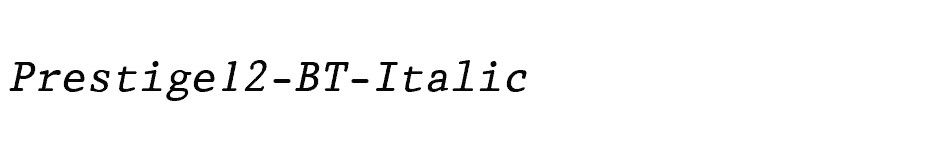 font Prestige12-BT-Italic download