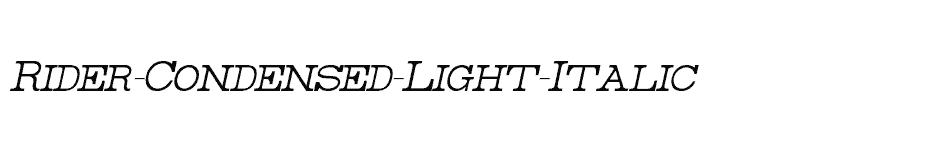 font Rider-Condensed-Light-Italic download