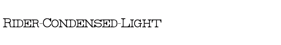 font Rider-Condensed-Light download