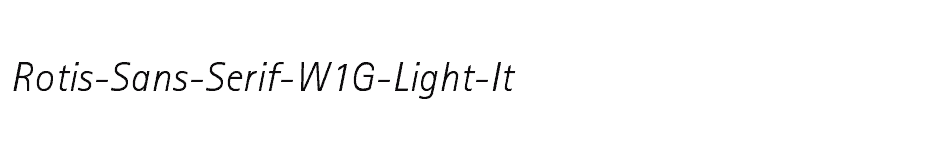 font Rotis-Sans-Serif-W1G-Light-It download