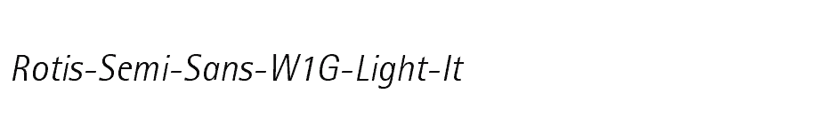 font Rotis-Semi-Sans-W1G-Light-It download